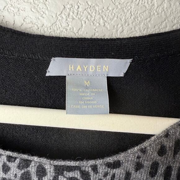 Hayden Cashmere Dress - Black and Grey Animal Print - Picture 4 of 8